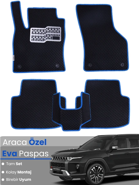 SSANGYONG TORRES BENZİNLİ (2022-2025) Uyumlu EVA Paspas Tam Set–Oto Paspas,Araca Özel,Kolay Montaj ürün görseli 1