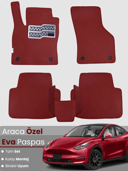 TESLA MODEL Y (2019-2024) Uyumlu EVA Paspas Tam Set–Oto Paspas,Araca Özel,Kolay Montaj ürün görseli 1