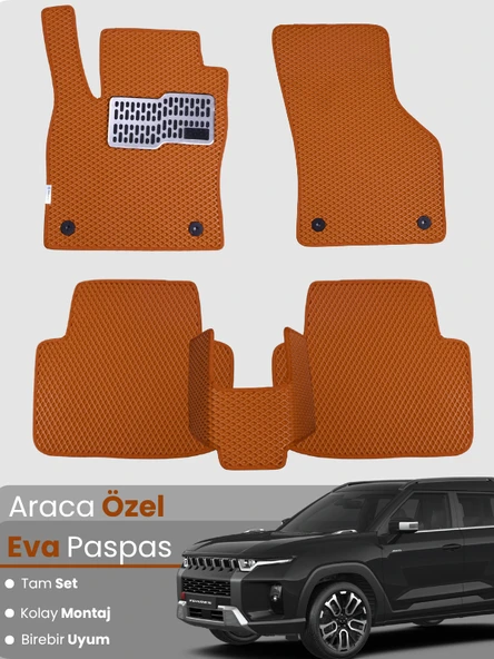 SSANGYONG TORRES BENZİNLİ (2022-2025) Uyumlu EVA Paspas Tam Set–Oto Paspas,Araca Özel,Kolay Montaj ürün görseli 1