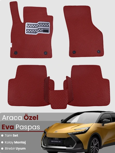 Totota C-HR (2023-2025) Uyumlu EVA Paspas Tam Set – Birebir Uyum,Araca Özel Tasarım,Su Geçirmez ürün görseli 1