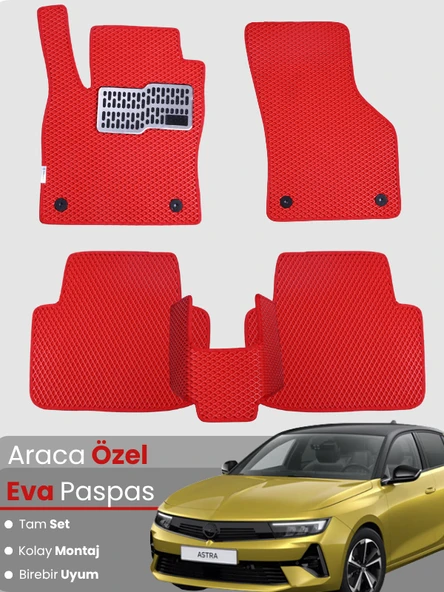Opel Astra L Benzinli (2022-2025) Uyumlu EVA Paspas Tam Set–Araca Özel Kesim,Kaymaz,Kolay Montaj ürün görseli 1