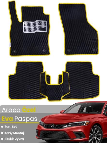 Honda Civic FE (2022-2025) Uyumlu EVA Paspas Tam Set – Birebir Uyum,Araca Özel Tasarım,Kolay Montaj ürün görseli 1