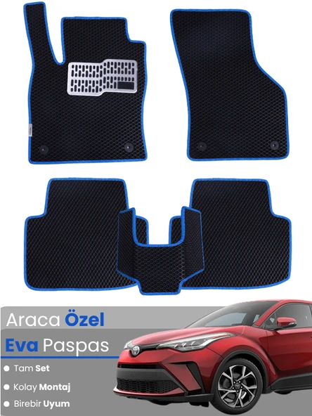 TOYOTA C-HR HYBRİD (2016-2019) Uyumlu EVA Paspas Tam Set–Oto Paspas,Araca Özel,Kolay Montaj ürün görseli 1