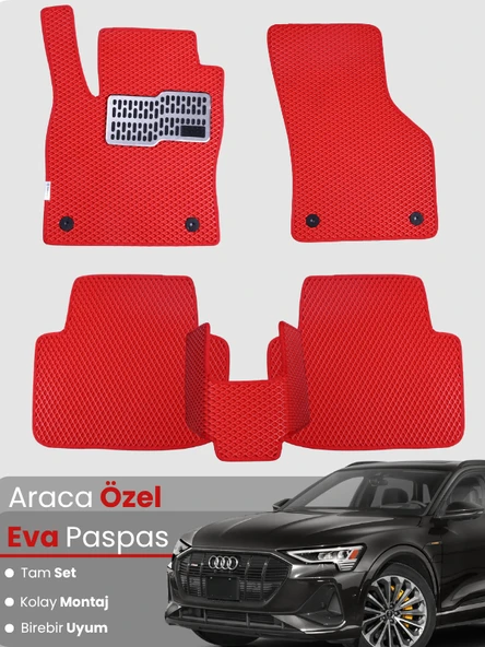 AUDİ E-TRON (2018-2024) Uyumlu EVA Paspas Tam Set–Araca Özel,Su Geçirmez,Kolay Montaj ürün görseli 1