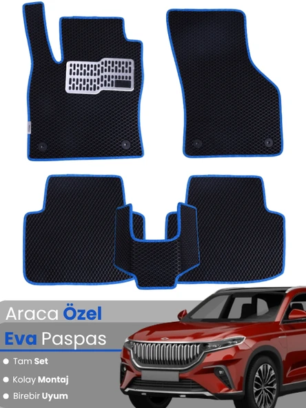 Togg T10X (2023-2025) Uyumlu EVA Paspas Tam Set–Araca Özel,Su Geçirmez,Hızlı ve Kolay Montaj ürün görseli 1