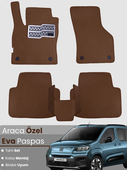 Fiat Doblo (2023-2024) Uyumlu EVA Paspas Tam Set – Birebir Uyum, Araca Özel Tasarım,Kolay Montaj ürün görseli 1