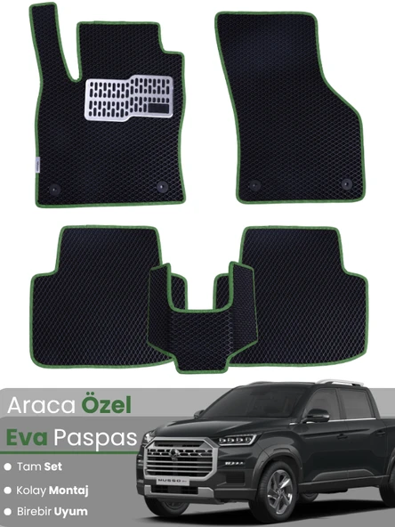 SSANGYONG MUSSO (2021-2024) Uyumlu EVA Paspas Tam Set–Oto Paspas,Araca Özel,Kolay Montaj ürün görseli 1