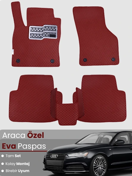 AUDİ A6 (2012-2018) Uyumlu EVA Paspas Tam Set–Araca Özel,Su Geçirmez,Hızlı ve Kolay Montaj ürün görseli 1