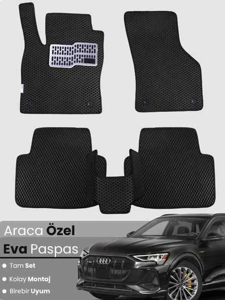 AUDİ E-TRON (2018-2024) Uyumlu EVA Paspas Tam Set–Araca Özel,Su Geçirmez,Kolay Montaj ürün görseli 1