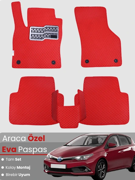 TOYOTA AURİS (2015-2020) Uyumlu EVA Paspas Tam Set–Oto Paspas,Araca Özel,Kolay Montaj ürün görseli 1