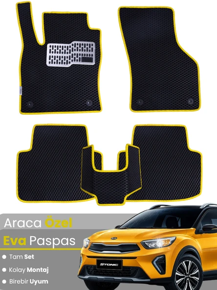 Kia Stonic (2017-2025) Uyumlu EVA Paspas Tam Set – Birebir Uyum,Araca Özel Tasarım,Kolay Montaj ürün görseli 1