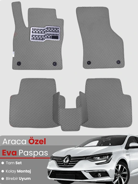 Renault Megane 4 Sedan (2016-2025) Uyumlu EVA Paspas Tam Set–Araca Özel Tasarım,Kolay Montaj ürün görseli 1
