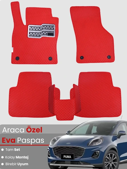 Ford Puma (2020-2024) Uyumlu EVA Paspas Tam Set – Birebir Uyum,Araca Özel Tasarım,Kolay Montaj ürün görseli 1
