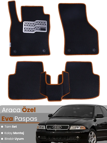 AUDİ A4 SEDAN (1994-2001) Uyumlu EVA Paspas Tam Set–Araca Özel,Su Geçirmez,Kolay Montaj ürün görseli 1