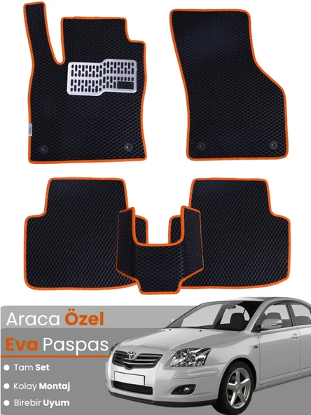 TOYOTA AVENSİS (2003-2009) Uyumlu EVA Paspas Tam Set–Oto Paspas,Araca Özel,Kolay Montaj ürün görseli 1