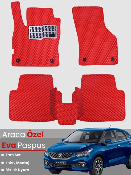 SUZUKİ BALENO (2015-2022) Uyumlu EVA Paspas Tam Set–Oto Paspas,Araca Özel,Kolay Montaj ürün görseli 1