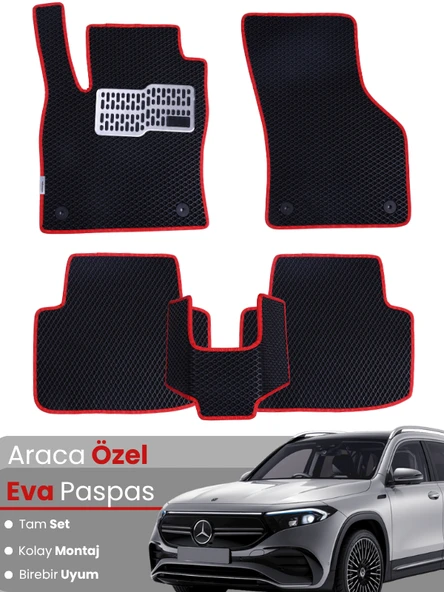 Mercedes Benz EQB (2021-2025) Uyumlu EVA Paspas Tam Set–Araca Özel Tasarım,Su Geçirmez,Kolay Montaj ürün görseli 1