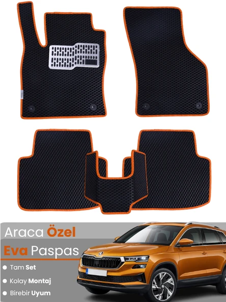 SKODA KAROQ (2018-2024) Uyumlu EVA Paspas Tam Set–Oto Paspas,Araca Özel,Kolay Montaj ürün görseli 1