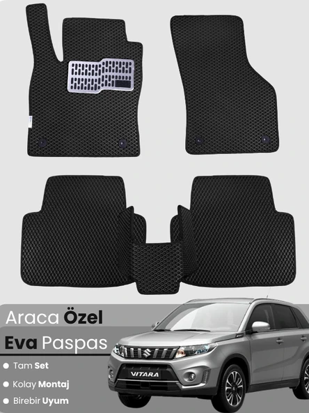 SUZUKİ VİTARA (2014-2024) Uyumlu EVA Paspas Tam Set–Oto Paspas,Araca Özel,Kolay Montaj ürün görseli 1