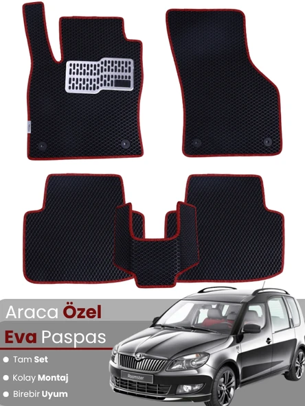 SKODA ROOMSTER (2006-2015) Uyumlu EVA Paspas Tam Set–Oto Paspas,Araca Özel,Kolay Montaj ürün görseli 1