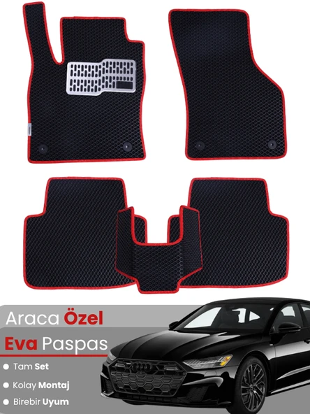AUDİ A7 (2018-2024) Uyumlu EVA Paspas Tam Set–Araca Özel,Su Geçirmez,Hızlı ve Kolay Montaj ürün görseli 1