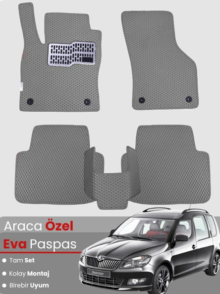 SKODA ROOMSTER (2006-2015) Uyumlu EVA Paspas Tam Set–Oto Paspas,Araca Özel,Kolay Montaj ürün görseli 1