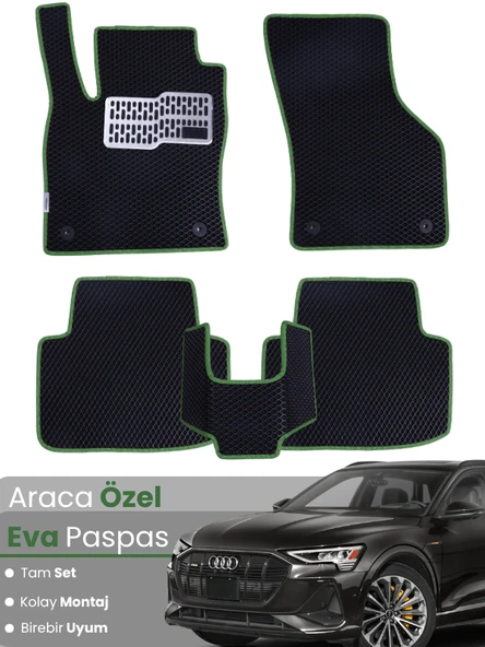 AUDİ E-TRON (2018-2024) Uyumlu EVA Paspas Tam Set–Araca Özel,Su Geçirmez,Kolay Montaj ürün görseli 1