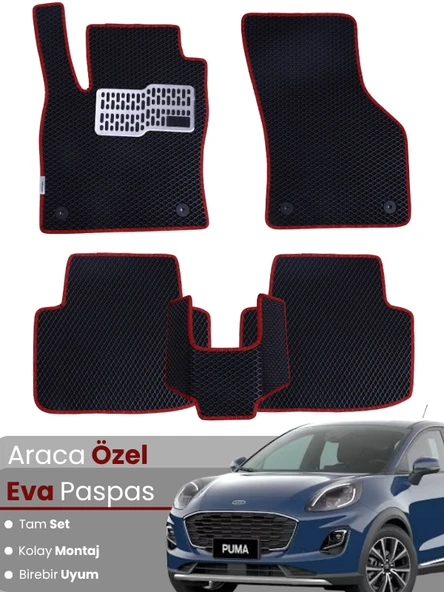 Ford Puma (2020-2024) Uyumlu EVA Paspas Tam Set – Birebir Uyum,Araca Özel Tasarım,Kolay Montaj ürün görseli 1