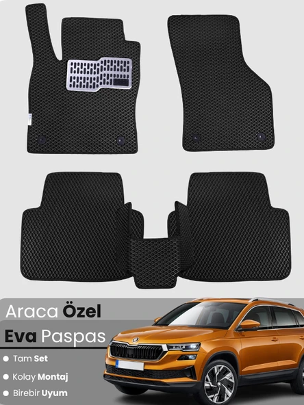 SKODA KAROQ (2018-2024) Uyumlu EVA Paspas Tam Set–Oto Paspas,Araca Özel,Kolay Montaj ürün görseli 1