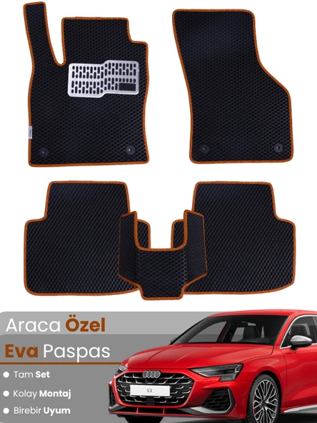 AUDİ A3 HATCHBACK (2020-2025) Uyumlu EVA Paspas Tam Set–Araca Özel,Su Geçirmez,Kolay Montaj ürün görseli 1