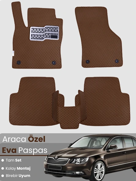 SKODA SUPERB (2008-2015) Uyumlu EVA Paspas Tam Set–Oto Paspas,Araca Özel,Kolay Montaj ürün görseli 1