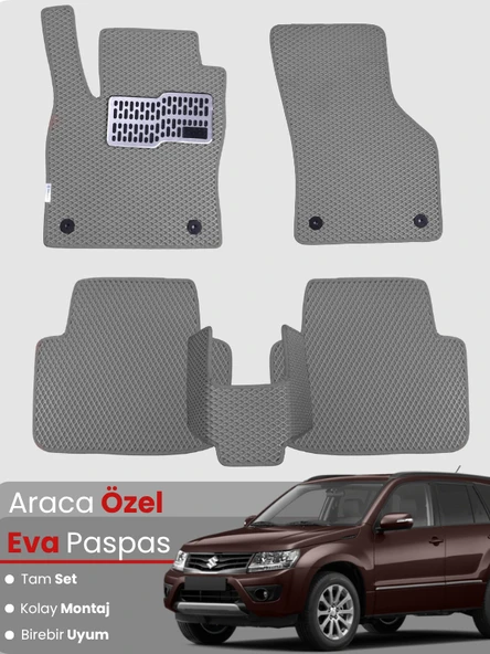 SUZUKİ GRAND VİTARA (2005-2014) Uyumlu EVA Paspas Tam Set–Oto Paspas,Araca Özel,Kolay Montaj ürün görseli 1