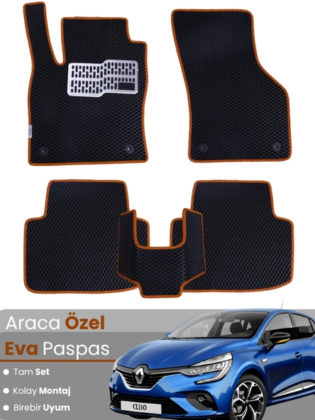 Renault Clio 5 Hatchback (2020-2025) Uyumlu EVA Paspas Tam Set – Birebir Uyum,Araca Özel Tasarım ürün görseli 1