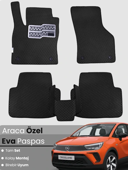 Opel Crossland (2020-2025) Uyumlu EVA Paspas Tam Set – Birebir Uyum,Su Geçirmez,Hızlı Montaj ürün görseli 1