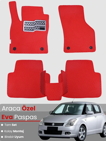 SUZUKİ SWİFT (2004-2010) Uyumlu EVA Paspas Tam Set–Oto Paspas,Araca Özel,Kolay Montaj ürün görseli 1