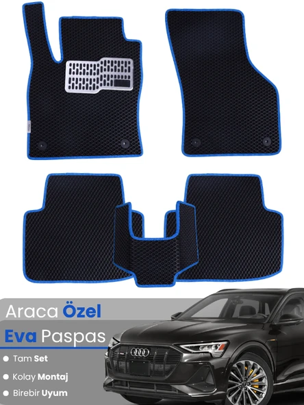 AUDİ E-TRON (2018-2024) Uyumlu EVA Paspas Tam Set–Araca Özel,Su Geçirmez,Kolay Montaj ürün görseli 1