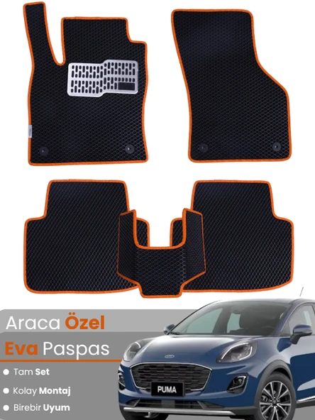 Ford Puma (2020-2024) Uyumlu EVA Paspas Tam Set – Birebir Uyum,Araca Özel Tasarım,Kolay Montaj ürün görseli 1