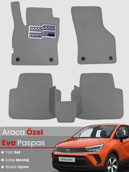 Opel Crossland (2020-2025) Uyumlu EVA Paspas Tam Set – Birebir Uyum,Su Geçirmez,Hızlı Montaj ürün görseli 1