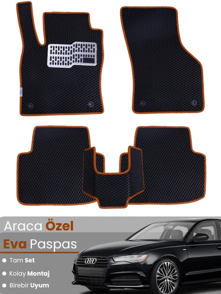 AUDİ A6 (2012-2018) Uyumlu EVA Paspas Tam Set–Araca Özel,Su Geçirmez,Hızlı ve Kolay Montaj ürün görseli 1