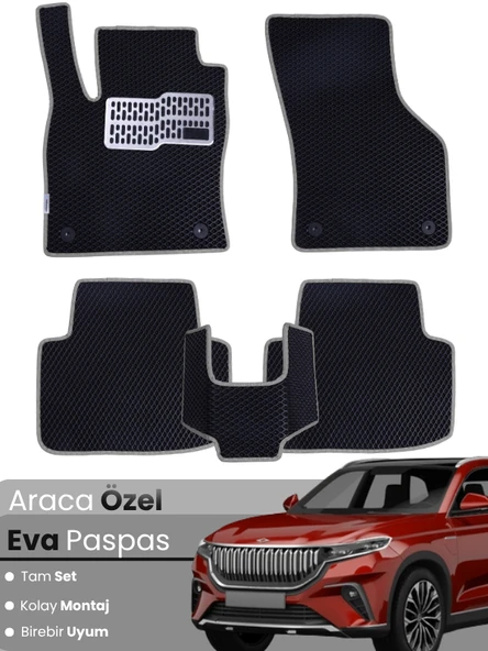 Togg T10X (2023-2025) Uyumlu EVA Paspas Tam Set–Araca Özel,Su Geçirmez,Hızlı ve Kolay Montaj ürün görseli 1