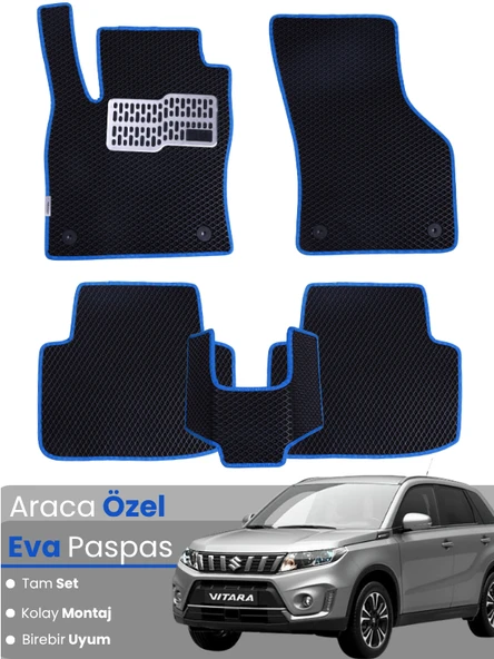 SUZUKİ VİTARA (2014-2024) Uyumlu EVA Paspas Tam Set–Oto Paspas,Araca Özel,Kolay Montaj ürün görseli 1