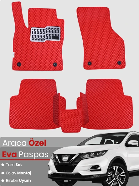 Nissan Qashqai (2014-2021) Uyumlu EVA Paspas Tam Set–Birebir Uyum,Su Geçirmez,Kolay ve Hızlı Montaj ürün görseli 1
