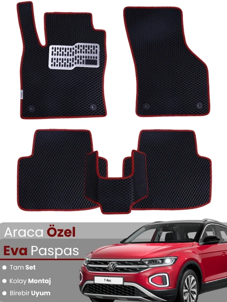 Volkswagen T-Roc (2017-2025) Uyumlu EVA Paspas Tam Set – Birebir Uyum,Araca Özel Tasarım ürün görseli 1