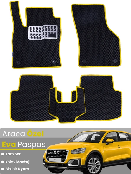 AUDİ Q2 (2016-2020) Uyumlu EVA Paspas Tam Set–Araca Özel,Su Geçirmez,Hızlı ve Kolay Montaj ürün görseli 1