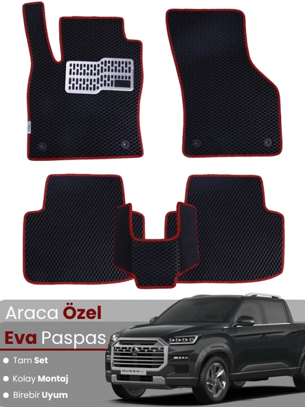 SSANGYONG MUSSO (2021-2024) Uyumlu EVA Paspas Tam Set–Oto Paspas,Araca Özel,Kolay Montaj ürün görseli 1