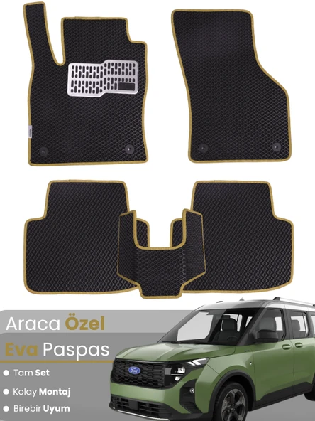 Ford Courier (2024-2025) Uyumlu EVA Paspas Tam Set – Birebir Uyum,Su Geçirmez,Kolay ve Hızlı Montaj ürün görseli 1
