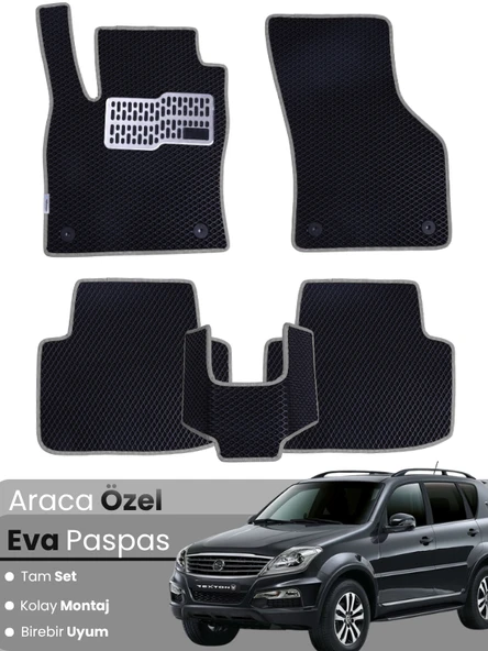 SSANGYONG REXTON (2012-2017) Uyumlu EVA Paspas Tam Set–Oto Paspas,Araca Özel,Kolay Montaj ürün görseli 1
