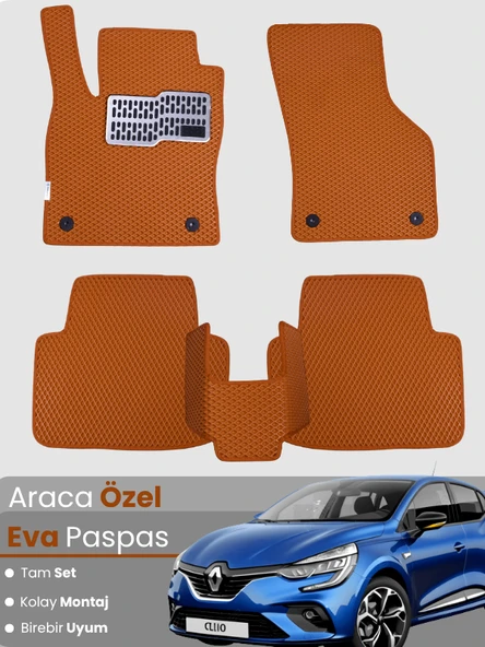 Renault Clio 5 Hatchback (2020-2025) Uyumlu EVA Paspas Tam Set – Birebir Uyum,Araca Özel Tasarım ürün görseli 1