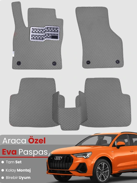 AUDİ Q3 (2018-2025) Uyumlu EVA Paspas Tam Set–Araca Özel,Su Geçirmez,Hızlı ve Kolay Montaj ürün görseli 1