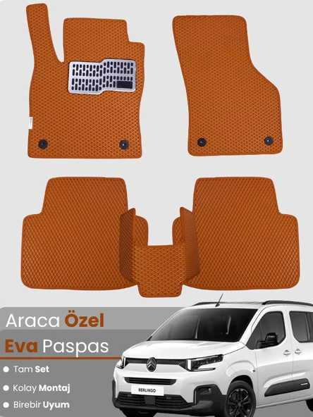 Citroen Berlingo (2019 ve Sonrası) EVA Paspas Tam Set – Birebir Uyum,Araca Özel Tasarım,Kolay Montaj ürün görseli 1